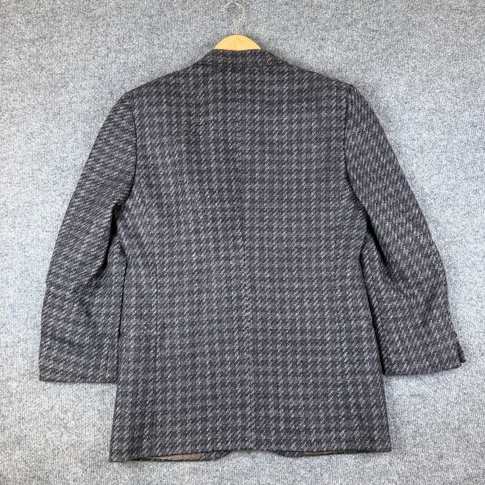 Vintage Mani Giorgio Armani Blazer Mens 38S Gray Purple Tweed Wool Made in Italy